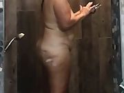 Spying on wifey taking a shower