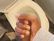 Thick black fuckpole jizz flows in wc
