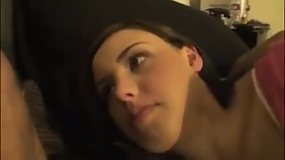 Homemade couple heads pov for first time on their wedding night