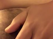 Wife frigging her creamy raw pussy