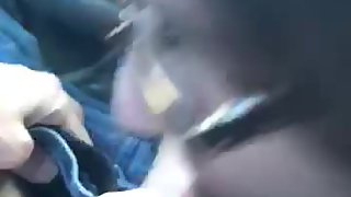 Slut tiffany soto gives a fellatio in a car