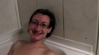 Bathing time beau wanted to film me having a supreme sodden touching myself