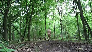 Walking around bare in the woods male milf nude in public