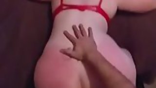 Curvy light-haired gets spanked and fucked
