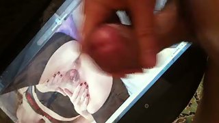 Sandrabunny gets cum tribute all over her body