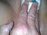 Point of view of my girlfriend squirt multiple times as she she vibrates her clit