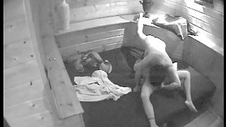 Hidden camera in sauna capturing paramours getting amorous