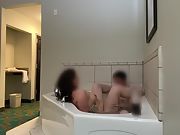 Sex in the jacuzzi at the motel