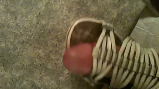Cum on my wife shoes smashing a shoe foot and boot fetish sex