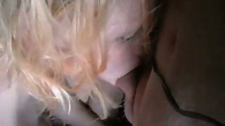 Blonde amateur point of look style suck job and pussy eating