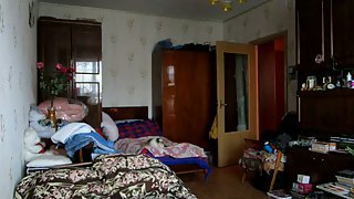 Russian amateur knob suck and rear end style sex on the floor