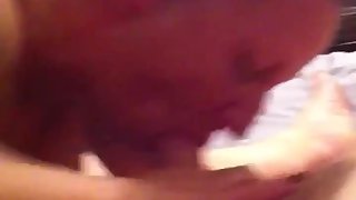 Hot wifey spitroasted with hottest friend takes jizm in mouth