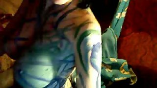 Body painting on webcam